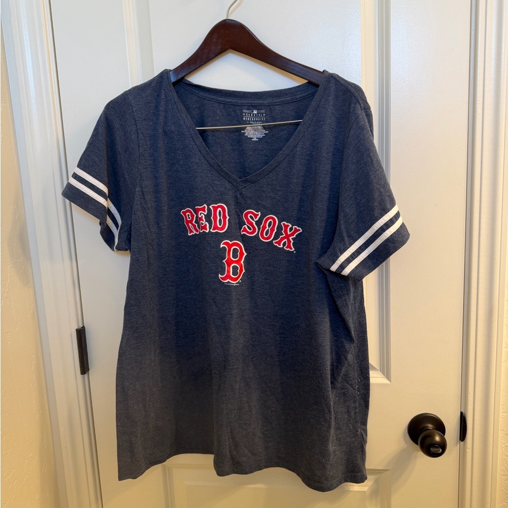 Genuine Merchandise Navy V-Neck Fan Tee